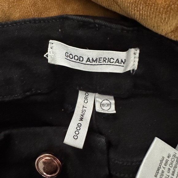 Good American Size 10 Good Waist Crop Black Jeans - Picture 2 of 2